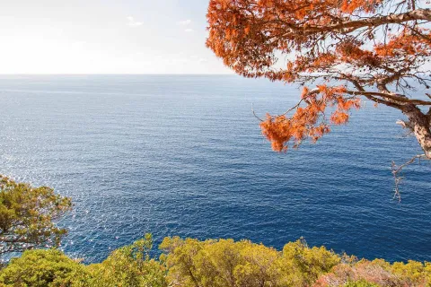Küstenlinie und Meer auf Mallorca im Oktober.